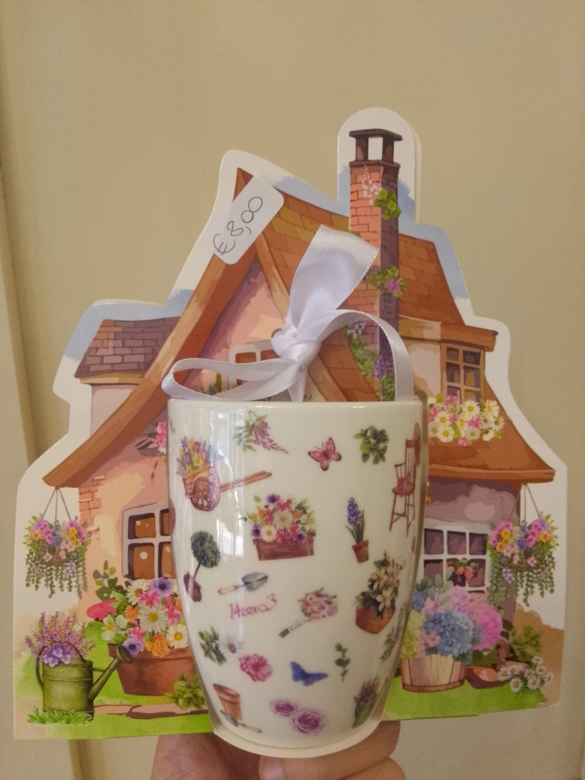 Set 3 Mug in Porcellana Decorazione Floreale - Tazze Regalo