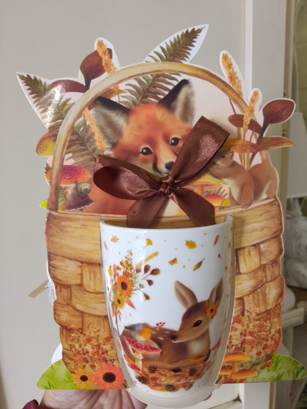 Tazza Porcellana 300ml Decorazioni Autunno - Confezione Regalo