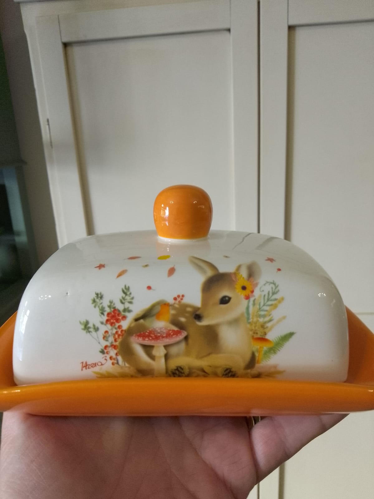 Porta Burro Ceramica Collezione Autunno Animali del Bosco - Confezione Regalo
