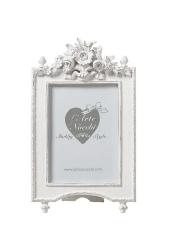 Portafoto Shabby Chic Bianco 13x18cm - Cornice Vintage 18x29cm