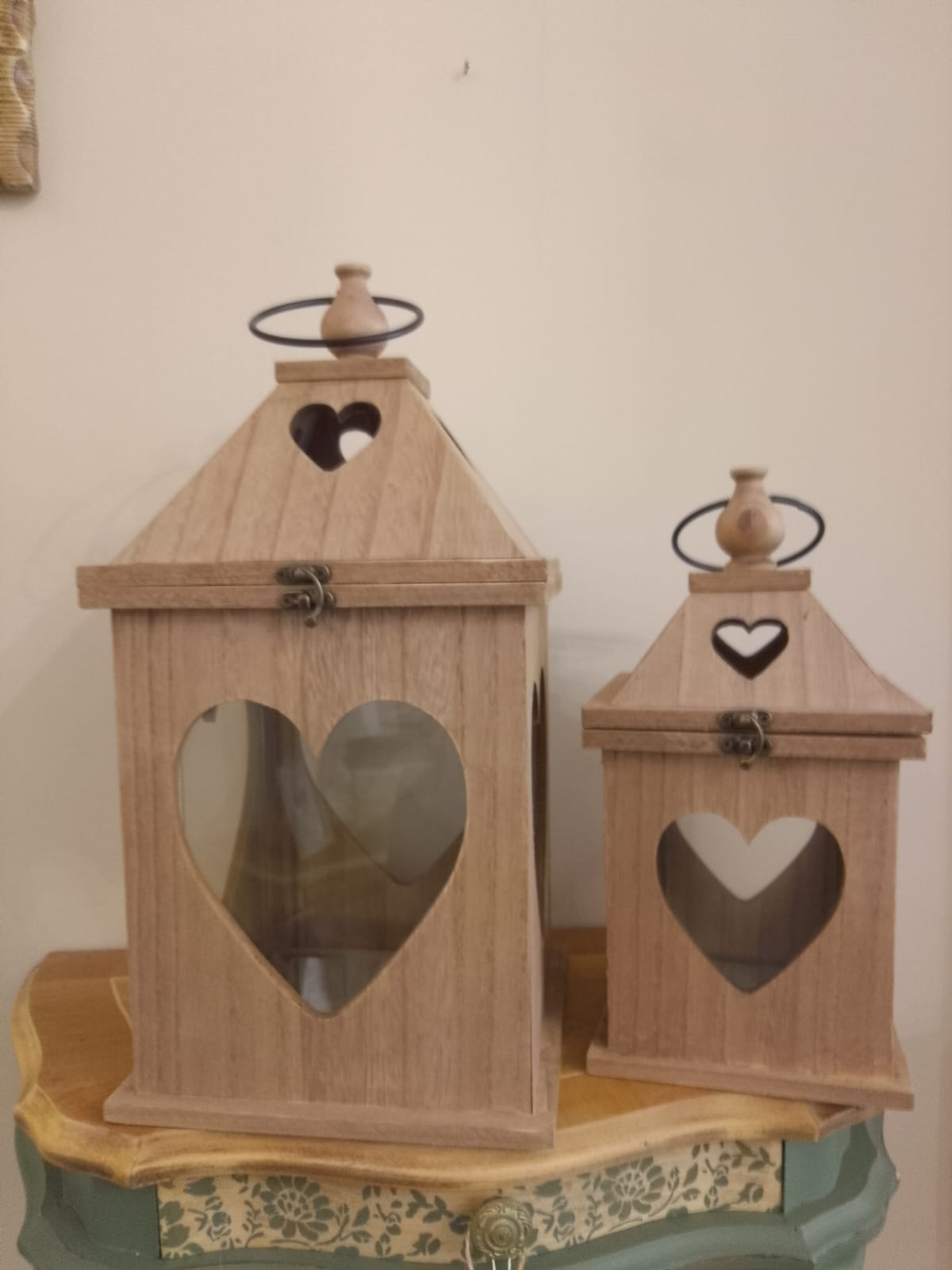 SET 2 DI LANTERNE IN LEGNO