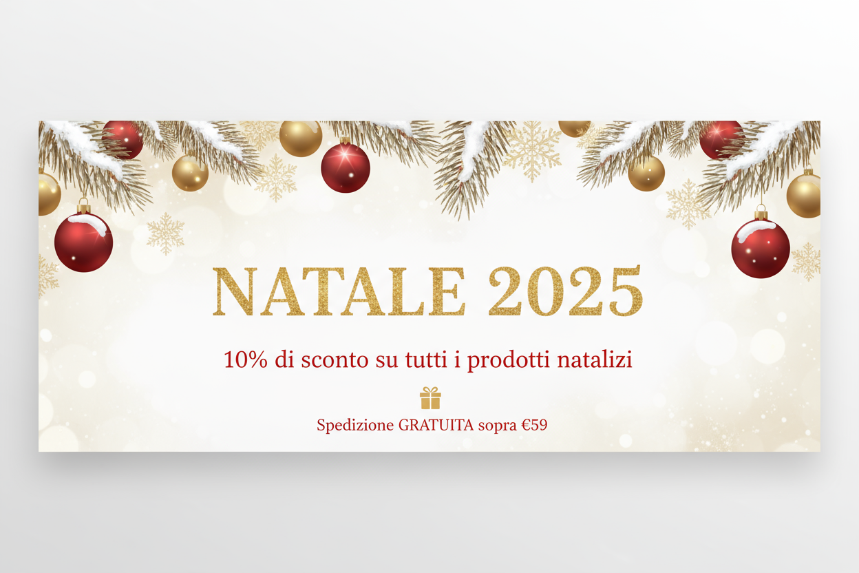 Banner promozionale Natale 2025 - 10% sconto