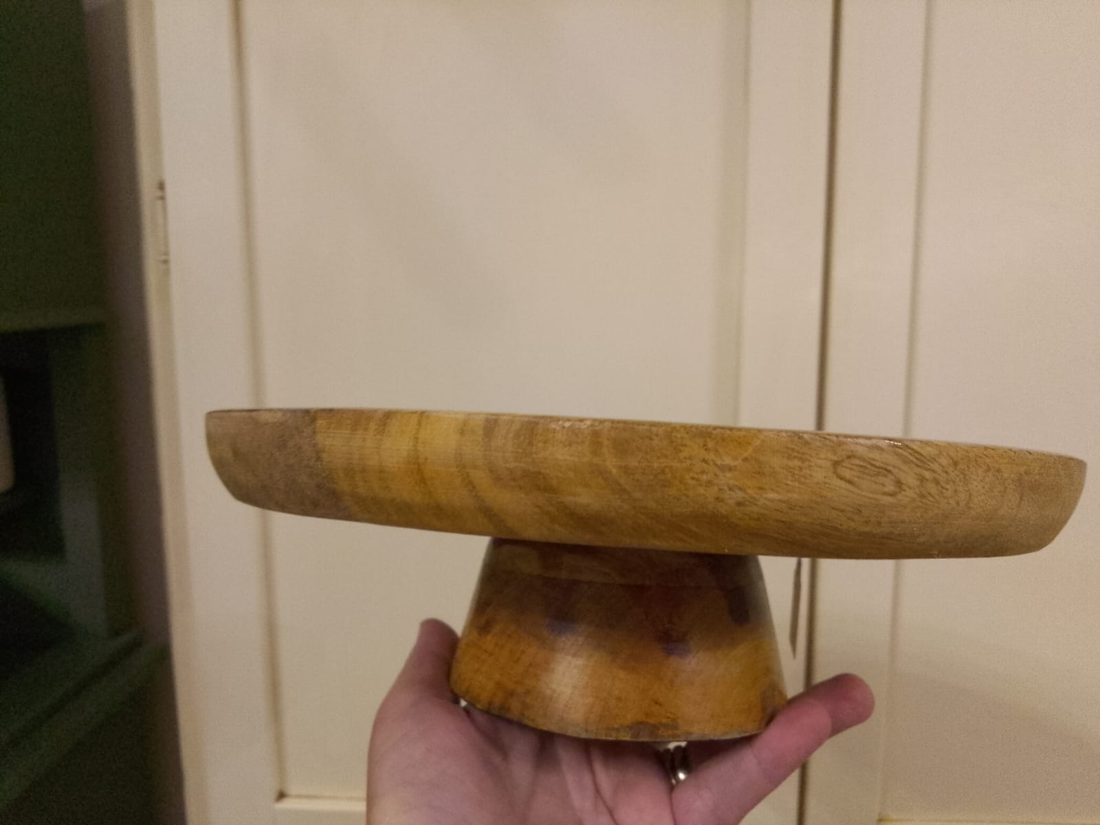 Alzatina Legno Mango Papaveri Blanc Mariclo' 25x25x8cm - Vassoio Elegante