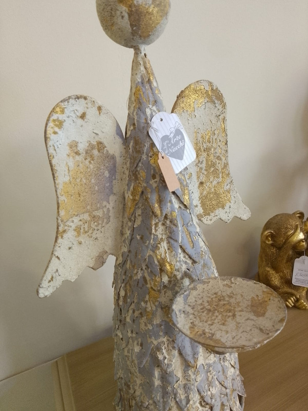 Angelo Decorativo Ferro Finitura Delabré Effetto Invecchiato 46cm