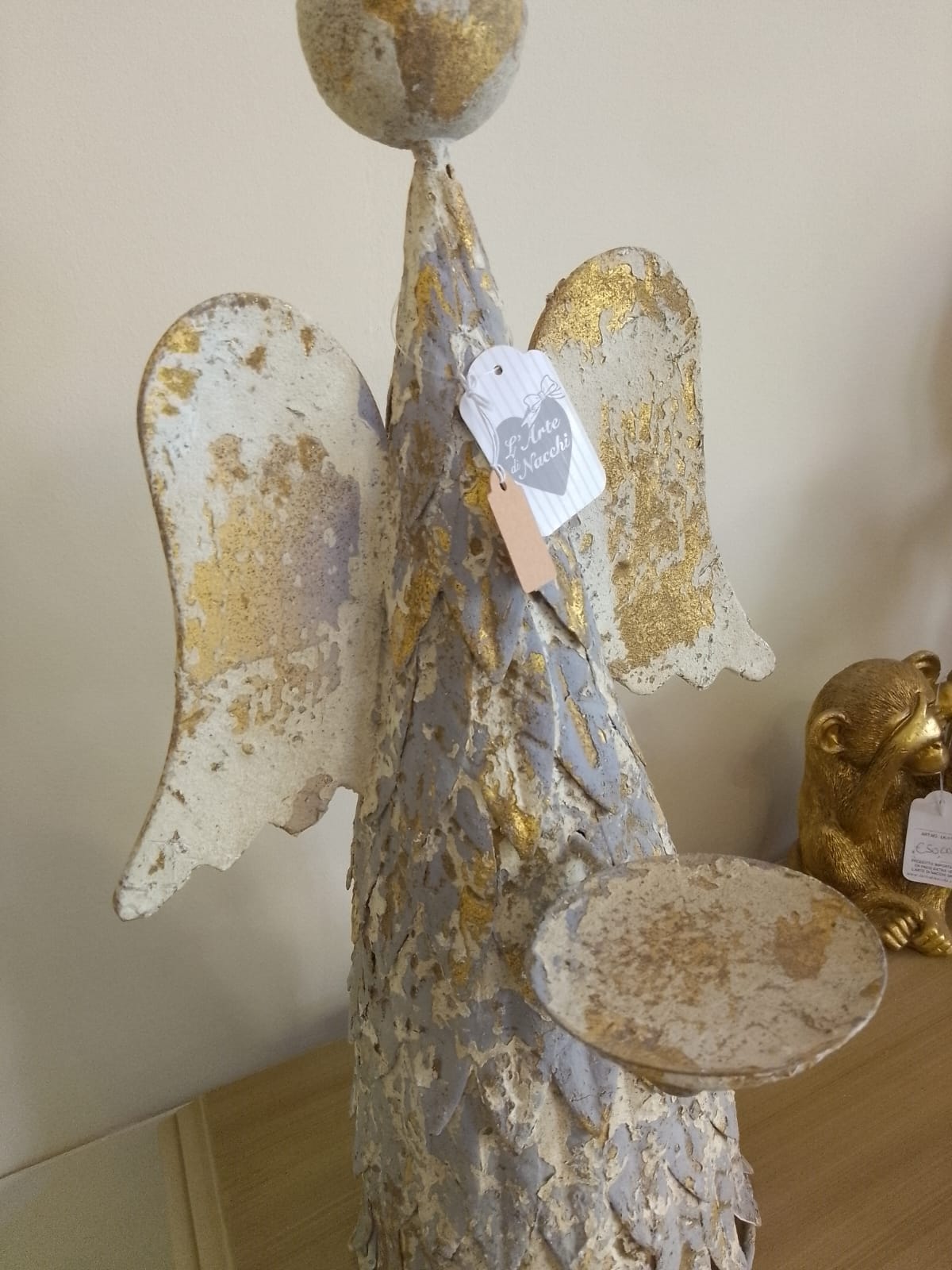Angelo Decorativo Ferro Finitura Delabré Effetto Invecchiato 46cm